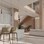 4-bedroom pool villa near Ruamrudee Intl School, Chalong, Phuket kitchen with breakfast island PSV-CHE-1551