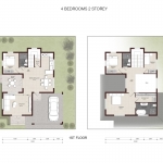 4-bedroom pool villa near Ruamrudee Intl School, Chalong, Phuket floorplan without pool PSV-CHE-1551