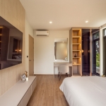 4-bedroom smart home pool villa near Loch Palm in Kathu, Phuket bedroom with tv and dressing table PSV-KTU-1534
