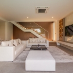 4-bedroom smart home pool villa near Loch Palm in Kathu, Phuket living room with white couch and tv PSV-KTU-1534