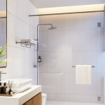 4+1 bedroom pool villas near Porto de Phuket in Cherng Talay bathroom with toilet and shower PSV-CHE-1539