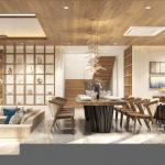 4+1 bedroom pool villas near Porto de Phuket in Cherng Talay dining table and stairs PSV-CHE-1539