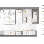 Studio condo near Kamala Beach, Phuket floorplan PSC-KAM-1544 exterior view