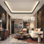 1-2 bedroom condos for sale walk to Patong Beach, Phuket living area with tv PSC-PAT-1564