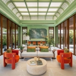 1-2 bedroom condos & penthouses in the Laguna Area, Phuket sunroom with mint green walls and ceiling PSC-CHE-1560