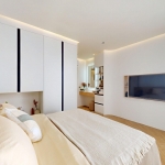 1-2 bedroom condos for sale near Porto de Phuket in Cherng Talay bedroom with tv and vanity table PSC-CHE-1578