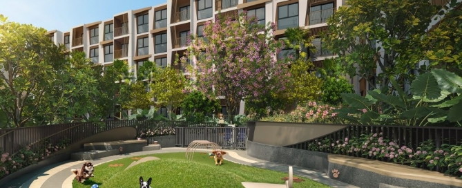 1-2 bedroom condos near Bang Tao and Surin Beaches in Phuket pet park PSC-SUR-1558