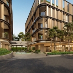 1-2 bedroom condos for sale walk to Nai Yang Beach, Phuket driveway and water feature PSC-NAY-1562