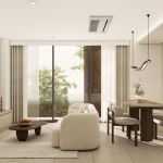 1-2 bedroom condos for sale walk to Nai Yang Beach, Phuket living and dining area PSC-NAY-1562