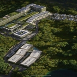1-3 bedroom condos in the Momentum District near Layan Beach, Phuket aerial view of the whole development PSC-LAY-1573