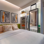 1-3 bedroom condos near Bang Tao Beach, Phuket bedroom with closet and ensuite PSC-BAN-1559