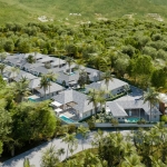 2-4 bedroom pool villas near Friendship Beach Resort in Rawai, Phuket aerial view of development PSV-RAW-1552