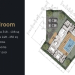 2-4 bedroom pool villas near Friendship Beach Resort in Rawai, Phuket 2-bedroom floorplan PSV-RAW-1552