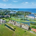 2–3 bedroom condos & penthouses in Laguna, Phuket aerial view of the development with the ocean in the background PSC-LAG-1566