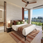 2–3 bedroom condos & penthouses in Laguna, Phuket bedroom with ensuite, balcony and golf course views PSC-LAG-1566