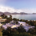 2-3 bedroom pool villas 500m walk to Kalim Beach in Patong, Phuket aerial view of villas overlooking the ocean PSV-PAT-1574