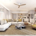 2–3 bedroom penthouses in Laguna, Phuket open plan living, dining and ktichen area PSC-LAG-1567