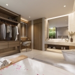 3-4 bedroom pool villas near Thanyapura and UWC in Thalang, Phuket bathroom with closet and bathtub PSV-THA-1554