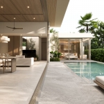 3-4 bedroom pool villas near Thanyapura and UWC in Thalang, Phuket pool deck connecting to living area PSV-THA-1554