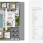 3-4 bedroom pool villas near Thanyapura and UWC in Thalang, Phuket 3 bedroom floorplan type M1-3 PSV-THA-1554