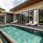 3-4 bedroom pool villas in Soi Naya near Nai Harn Beach, Phuket exterior view showing pool and sala PSV-NAH-1569