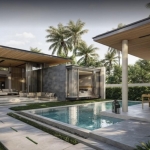 3-4 bedroom pool villas walk to BISP in Koh Kaew, Phuket exterior view of villa and sala PSV-KOH-1571