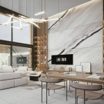 3-bedroom pool villas near the luxury resorts coastline in Mai Khao, Phuket living area with pool access PSV-MAI-1576