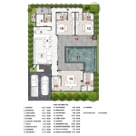 3-bedroom pool villas near the luxury resorts coastline in Mai Khao, Phuket U-shaped floorplan or layout PSV-MAI-1576