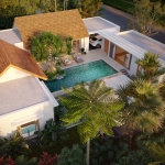 3-bedroom pool villas near Blue Tree in Cherng Talay, Phuket aerial view of villa PSV-CHE-1563