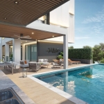 5-8 bedroom pool villa in Pasak, Cherng Talay, Phuket pool terrace with barbeque area and furniture PSV-CHE-1556