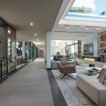 5-8 bedroom pool villa in Pasak, Cherng Talay, Phuket glass bottom pool above living room and lounge area with tv PSV-CHE-1556