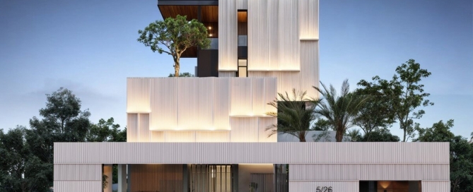 5-8 bedroom pool villa in Pasak, Cherng Talay, Phuket front view of villa PSV-CHE-1556