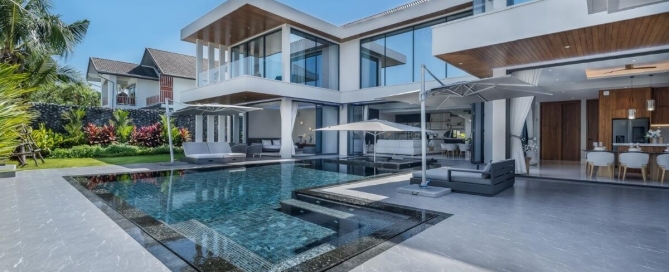 5-bedroom pool villa near Nai Harn Beach in Rawai, Phuket exterior of villa and pool deck PSV-NAH-1577