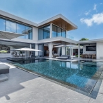 5-bedroom pool villa near Nai Harn Beach in Rawai, Phuket exterior of villa and pool deck and outdoor dining PSV-NAH-1577