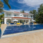 6-bedroom beachfront pool villa on Natai Beach, exterior view of villa and poolside PSV-PHA-1565