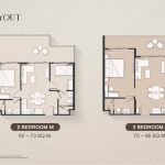 1-2 bedroom condos a 250-metre walk to Surin Beach, Phuket 2-bedroom layout and floorplan PSC-SUR-1581