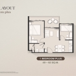 1-2 bedroom condos a 250-metre walk to Surin Beach, Phuket 1-bedroom plus layout and floorplan PSC-SUR-1581