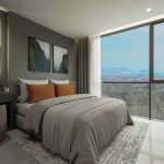 1-2 bedroom condos in Soi Ta-iad, Chalong, Phuket bedroom wtih floor to ceiling glass wall PSC-CHA-1601