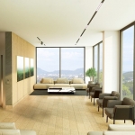 1-2 bedroom condos in Soi Ta-iad, Chalong, Phuket lounge with floor to ceiling glass walls PSC-CHA-1601