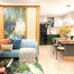 1-2 bedroom & plus condos adjacent to HomePro in Cherng Talay, Phuket open plan living, dining and kitchen area PSC-CHE-1599