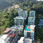 1-bedroom condo for sale 400m to Kalim Beach, Phuket aerial view of the hillside development PSC-KAL-1591