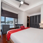 2-bedroom duplex condo in Laguna, Phuket bedroom with lakeview and working area PSC-LAG-1594