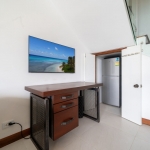 2-bedroom duplex condo in Laguna, Phuket working table beside closet with fridge PSC-LAG-1594