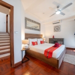 2-bedroom duplex condo in Laguna, Phuket bedroom and doorway showing stairs PSC-LAG-1594