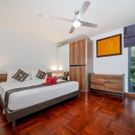 2-bedroom duplex condo in Laguna, Phuket bedroom with wooden floor tiles PSC-LAG-1594