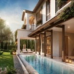 3-4 bedroom pool villas for sale 750-metre walk to BISP in Koh Kaew, Phuket poolside PSV-KOH-1600