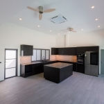 3-bedroom pool villa in Rawai, Phuket fully fitted kitchen with island and ceiling fan PSV-RAW-1605