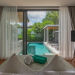 3-bedroom pool villa near Blue Tree in Cherng Talay, Phuket bed facing swimming pool PSV-CHE-1589