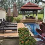 3-bedroom pool villa directly beside the fairways in Laguna, Phuket pool area and sala overlooking golf course PSV-LAG-1580