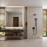 3-bedroom pool villas & townhomes near Laguna in Cherng Talay, Phuket bathroom with bathtub and large windows PSV-CHE-1608